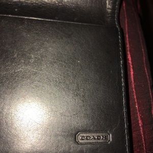 Coach black leather wallet